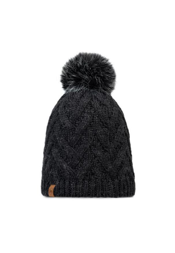 Buff - Czapka BUFF KNITTED & FLEECE BAND BEANIE CARYN. Kolor: szary. Sezon: zima. Styl: sportowy
