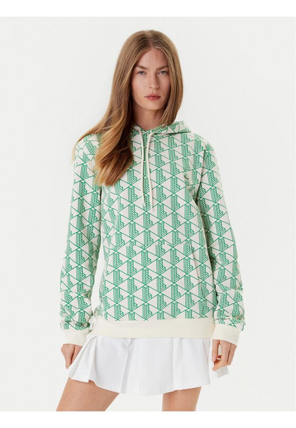 Lacoste Bluza SH2855 Zielony Classic Fit. Kolor: zielony. Materiał: bawełna