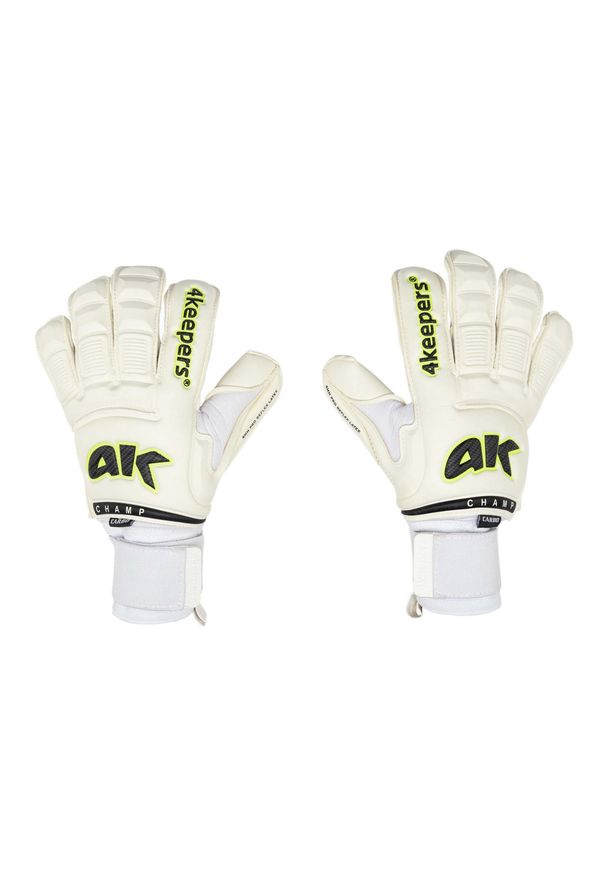 4KEEPERS - Rękawice bramkarskie 4Keepers Champ Carbo VI. Kolor: biały. Sport: piłka nożna