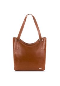 Skórzana torebka damska j.brązowa PAOLO PERUZZI Z-09-CG. Kolor: brązowy. Materiał: skórzane #1