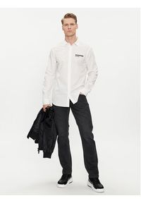 Armani Exchange Koszula 3DZC26 ZNXLZ 1116 Biały Slim Fit. Kolor: biały. Materiał: bawełna