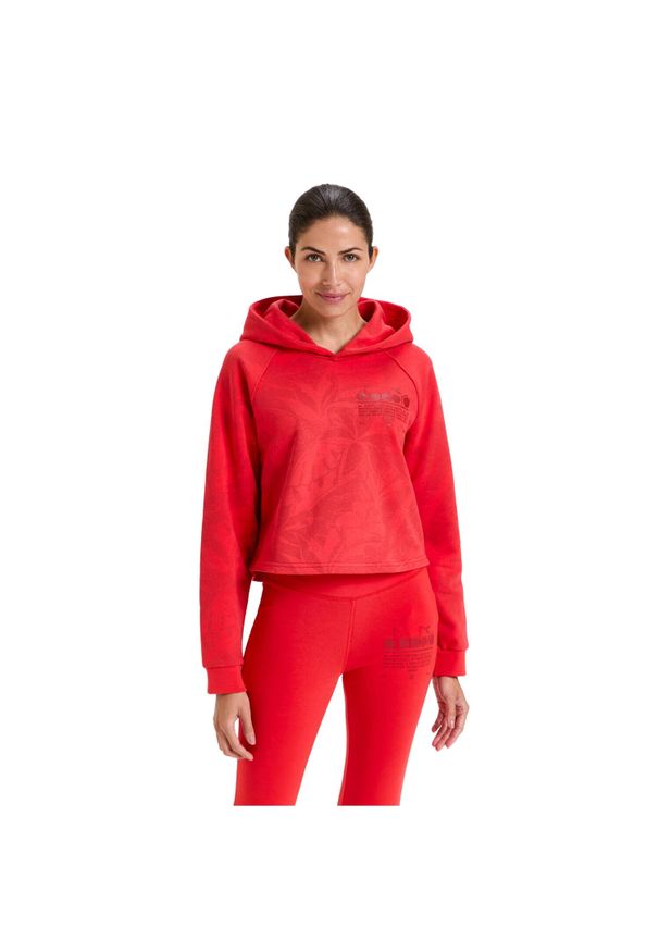 Diadora - Bluza damska DIADORA L. HOODIE CROP MANIFESTO. Kolor: czerwony