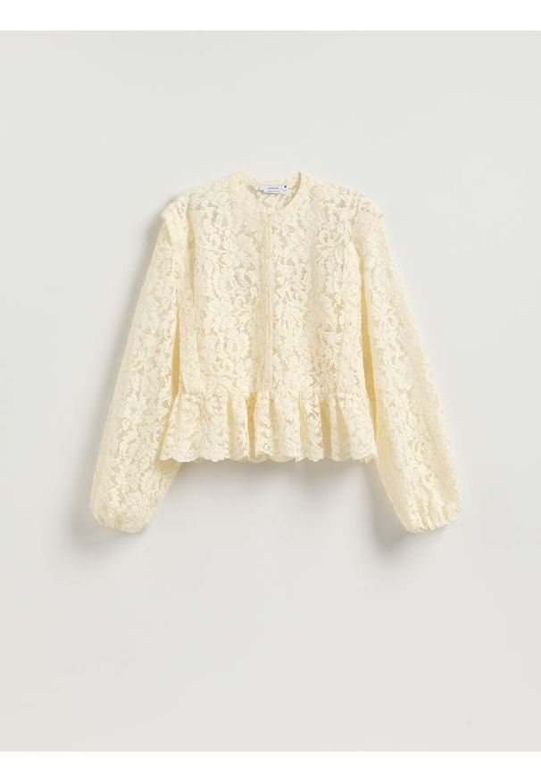 Reserved - Koszula ze strukturalnej tkaniny - złamana biel. Materiał: tkanina