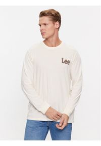 Lee Longsleeve 112342483 Beżowy Regular Fit. Kolor: beżowy. Materiał: bawełna. Długość rękawa: długi rękaw