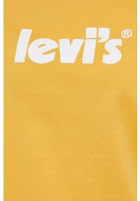 Levi's® - Levi's T-shirt bawełniany kolor pomarańczowy. Okazja: na co dzień, na spotkanie biznesowe. Kolor: pomarańczowy. Materiał: bawełna. Wzór: nadruk. Styl: biznesowy, casual