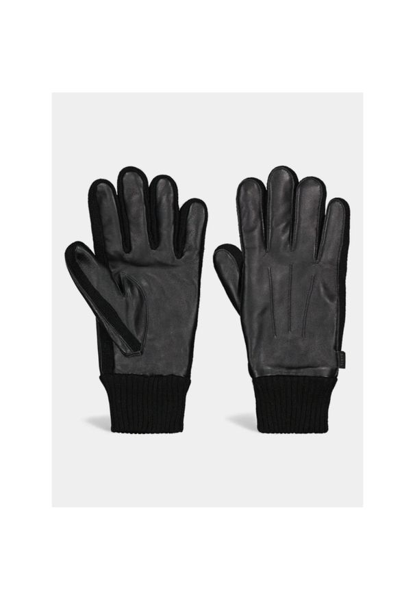 Rękawice męskie Barts Taaron. Kolor: czarny. Materiał: skóra. Sport: turystyka piesza