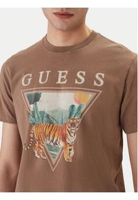 Guess T-Shirt M6GI33 K3310 Brązowy Regular Fit. Kolor: brązowy. Materiał: bawełna #5