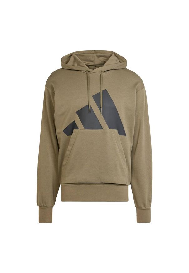 Adidas - Bluza z kapturem Essentials Big Logo French Terry. Typ kołnierza: kaptur. Kolor: wielokolorowy, czarny, beżowy. Materiał: materiał. Sport: fitness