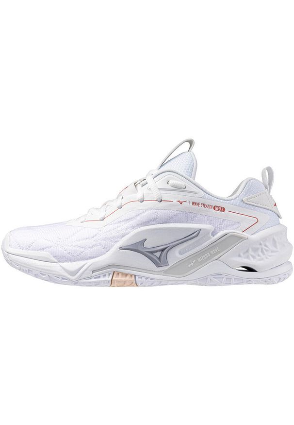 Adidasy Mizuno Wave Stealth, Kobiety. Kolor: biały, różowy, wielokolorowy. Materiał: materiał. Model: Mizuno Wave. Sport: piłka ręczna