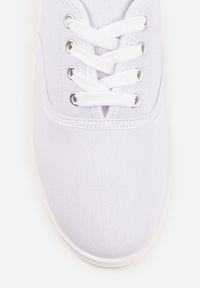 Renee - Białe Klasyczne Sznurowane Tenisówki na Płaskiej Podeszwie Efona. Okazja: na co dzień. Kolor: biały. Obcas: na płaskiej podeszwie. Styl: klasyczny #6