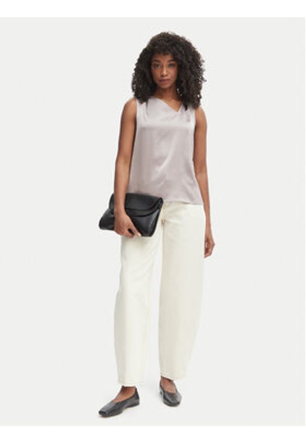 Calvin Klein Bluzka LV044F144G Szary Regular Fit. Kolor: szary. Materiał: syntetyk