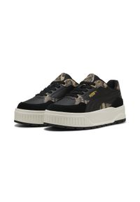 Puma - Damskie sneakersy Karmen II Idol Snake Chic PUMA Black Gold. Kolor: czarny, żółty, wielokolorowy. Materiał: guma, zamsz