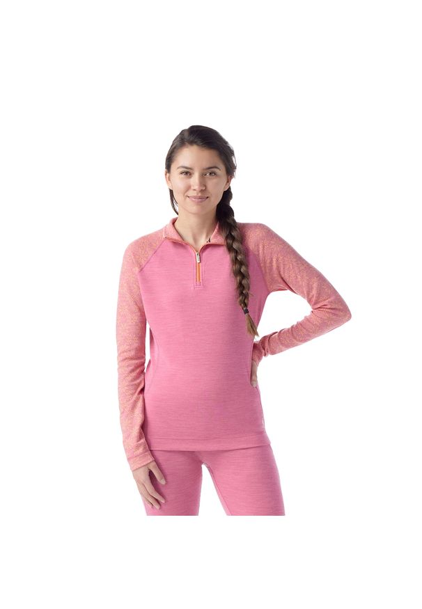 Bluza damska Smartwool Classic Thermal Merino Base Layer 1/4 Zip Boxed. Kolor: różowy