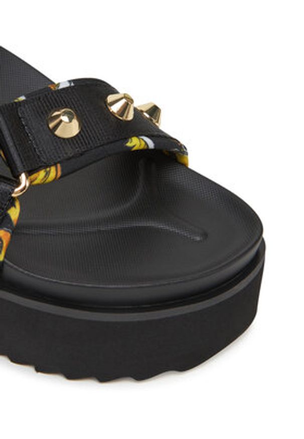 Versace Jeans Couture Sandały 78VA3SM2 Czarny. Kolor: czarny. Materiał: materiał