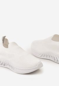 Born2be - Białe Buty Sportowe Riliwa. Kolor: biały. Materiał: materiał. Szerokość cholewki: normalna #6