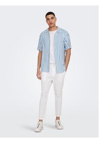 Only & Sons Spodnie materiałowe 22024966 Biały Tapered Fit. Kolor: biały. Materiał: bawełna