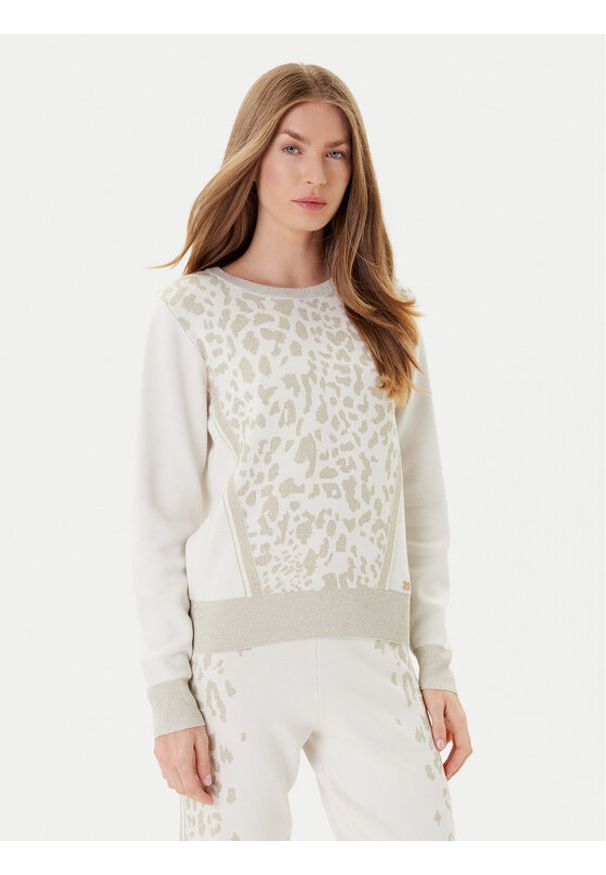 Liu Jo Sweter TF5172 MS49I Écru Regular Fit. Materiał: wiskoza