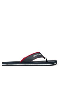 TOMMY HILFIGER - Tommy Hilfiger Japonki Padded Comfort Hilfiger B Sandal FM0FM05440 Granatowy. Kolor: niebieski. Materiał: skóra #3