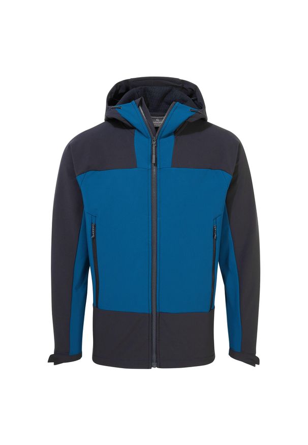CRAGHOPPERS - Męska Kurtka Soft Shell Expert Active Contrast Z Kapturem. Typ kołnierza: kaptur. Kolor: niebieski. Materiał: softshell. Sport: turystyka piesza