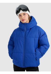 4f - 4F Kurtka narciarska membrana 5000 damska - niebieska L. Kolor: niebieski. Materiał: poliester, materiał. Wzór: gładki. Sezon: zima #1