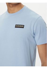 Napapijri T-Shirt Iaato NP0A4HFZ Błękitny Regular Fit. Kolor: niebieski. Materiał: bawełna #4
