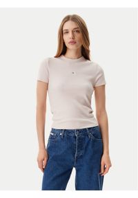 Calvin Klein Jeans T-Shirt J20J225245 Różowy Slim Fit. Kolor: różowy. Materiał: bawełna