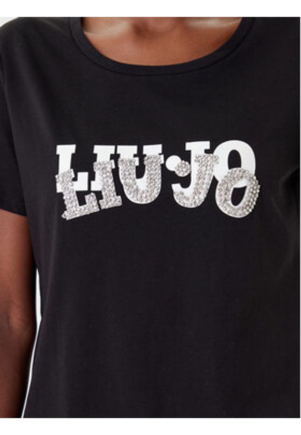 Liu Jo Sport T-Shirt TF5280 JS923 Czarny Regular Fit. Kolor: czarny. Materiał: bawełna. Styl: sportowy