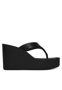 Calvin Klein Japonki Wedge 70 Sndl Thong Lth HW0HW02880 Czarny. Kolor: czarny. Materiał: skóra #1