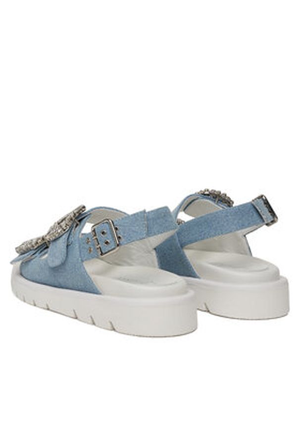 Eva Minge Sandały SNOWDROP-I75-563 Niebieski. Kolor: niebieski. Materiał: materiał