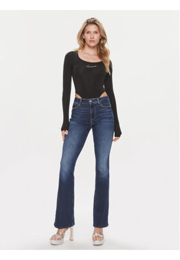 Guess Body Allycia V4RP05 KC2V0 Czarny Slim Fit. Kolor: czarny. Materiał: syntetyk