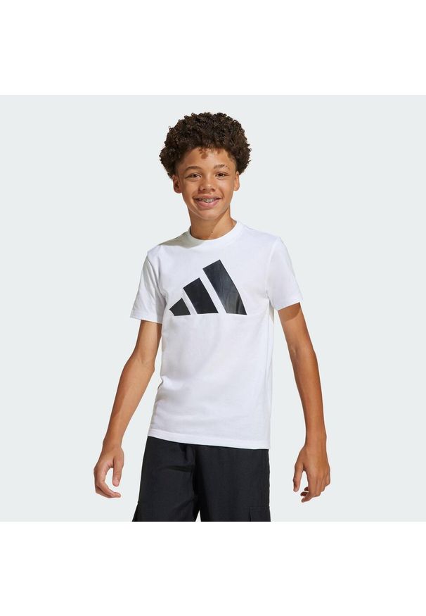 Adidas - Koszulka Essentials Kids. Kolor: czarny, biały, wielokolorowy. Materiał: bawełna. Sport: joga i pilates