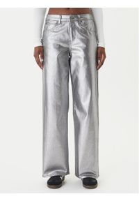 Adidas - adidas Jeansy Firebird KD2922 Srebrny Loose Fit. Kolor: srebrny #1