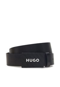 Hugo - Pasek Męski HUGO. Kolor: czarny
