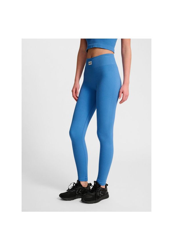 Damskie legginsy bezszwowe Hummel Pulse. Kolor: niebieski. Sport: fitness