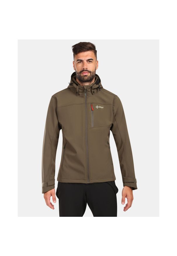 Męska kurtka softshell Kilpi RAVIO-M. Kolor: zielony. Materiał: softshell. Sport: turystyka piesza