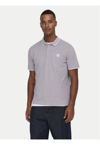 Only & Sons Polo Fletcher 22024827 Fioletowy Regular Fit. Typ kołnierza: polo. Kolor: fioletowy. Materiał: bawełna
