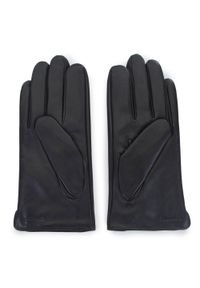 Wittchen - Męskie rękawiczki z plecionej skóry. Kolor: czarny. Materiał: skóra. Wzór: aplikacja, kratka. Sezon: jesień, zima. Styl: elegancki #4