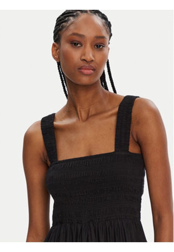 Seafolly Sukienka letnia Faithful 54865-DR Czarny Regular Fit. Kolor: czarny. Materiał: bawełna. Sezon: lato