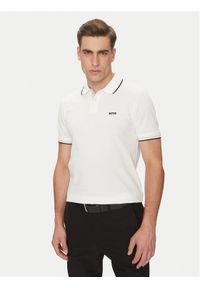 BOSS Polo Paul 50506193 Beżowy Slim Fit. Typ kołnierza: polo. Kolor: beżowy. Materiał: bawełna