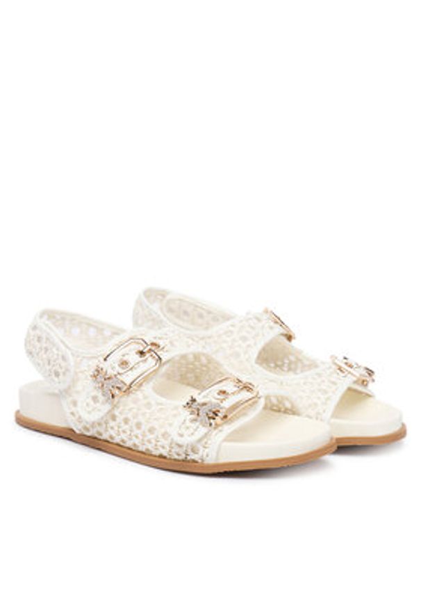 Patrizia Pepe Sandały PPJ383.06 Biały. Kolor: biały. Materiał: skóra