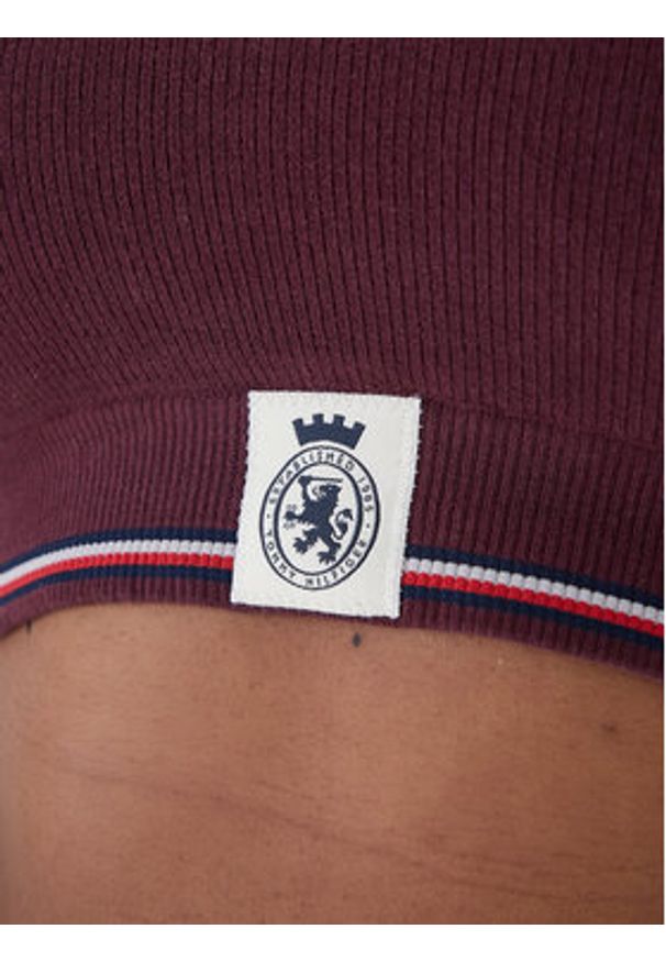 TOMMY HILFIGER - Tommy Hilfiger Biustonosz top UW0UW06061 Bordowy. Kolor: czerwony. Materiał: bawełna