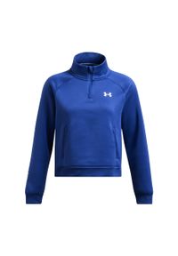 Damski top treningowy z zamkiem błyskawicznym 1/2 Under Armour Fleece Pro. Kolor: niebieski #1