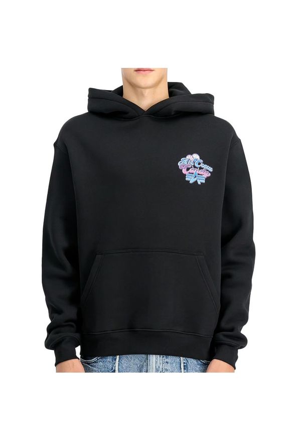 Bluza Alpha Industries Candy Crew 14833603 - czarna. Typ kołnierza: kaptur. Kolor: czarny. Materiał: bawełna, poliester. Wzór: nadruk. Styl: klasyczny, elegancki
