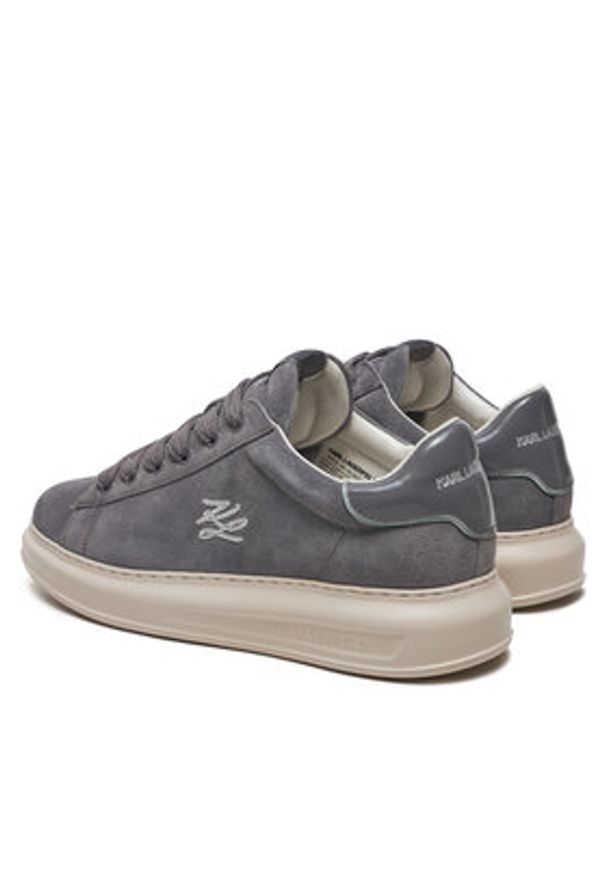 Karl Lagerfeld - KARL LAGERFELD Sneakersy Kapri KL52517 Szary. Kolor: szary. Materiał: nubuk, skóra