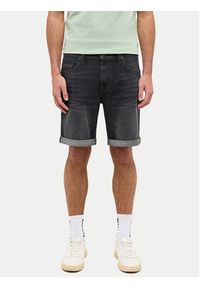 Mustang Szorty jeansowe Washington 1016453 Czarny Straight Fit. Kolor: czarny. Materiał: bawełna #7