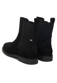 TOMMY HILFIGER - Tommy Hilfiger Sztyblety Flag Boot FW0FW08780 Czarny. Kolor: czarny. Materiał: skóra, zamsz