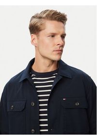 TOMMY HILFIGER - Tommy Hilfiger Kurtka przejściowa Blend MW0MW43471 Granatowy Regular Fit. Kolor: niebieski. Materiał: bawełna #3