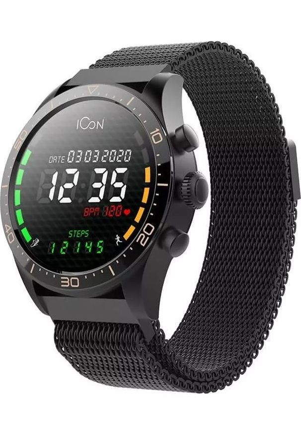 FOREVER - Smartwatch Forever Icon AW-100 Czarny (ICON AW-100 Czarny). Rodzaj zegarka: smartwatch. Kolor: czarny