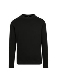 BUILD YOUR BRAND - Bluza Unisex Dla Dorosłych Dekolt W Szpic Raglanowa. Kolor: czarny. Długość rękawa: raglanowy rękaw