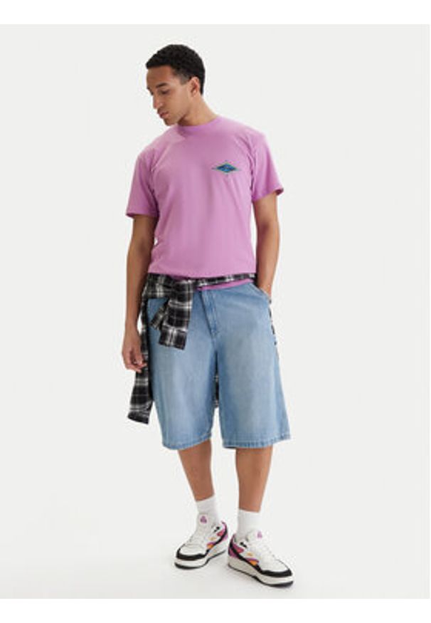 Quiksilver T-Shirt Ev Beach Blast EQYZT08046 Fioletowy Regular Fit. Kolor: fioletowy. Materiał: bawełna